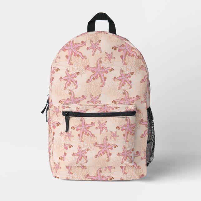 Bolso de viaje con patrón pastel rosa de estrellas (Anverso)