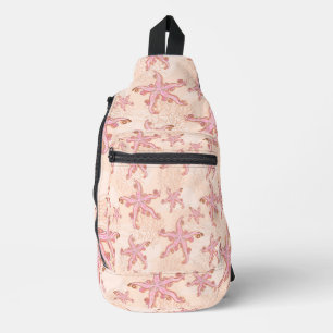 Bolso de viaje con patrón pastel rosa de estrellas