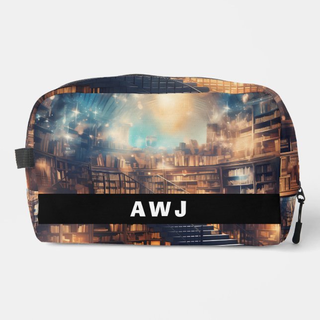 Bolso de viaje impreso de biblioteca (Anverso)