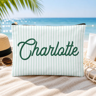 Bolso de viaje personalizado verde menta de salvia