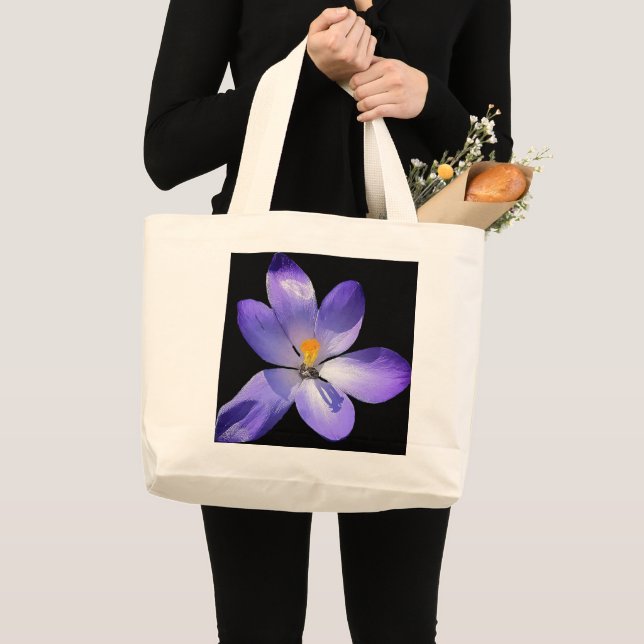 bolso decente de compra de flores moradas (Anverso (producto))