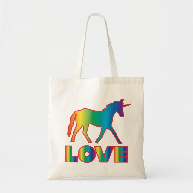 Bolso del amor del unicornio (arco iris) (Frente)