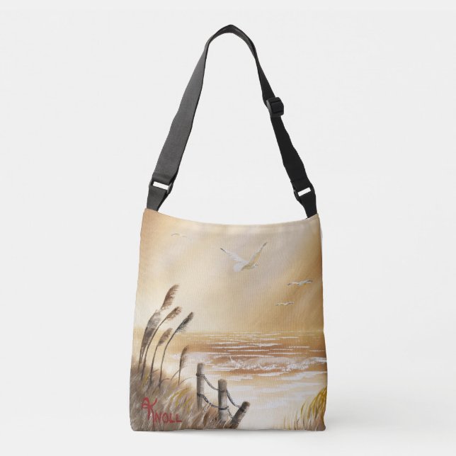 Bolso del Cruz-Cuerpo con paisaje marino (Anverso)