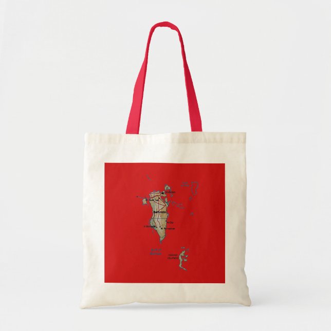 Bolso del mapa de Bahrein (Frente)