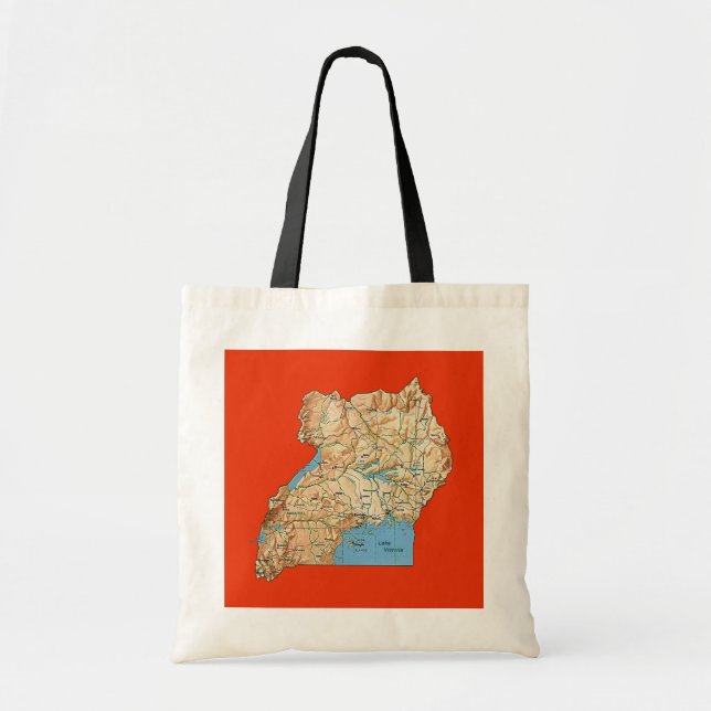 Bolso del mapa de Uganda (Frente)