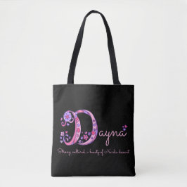 Bolso del monograma del nombre y del significado