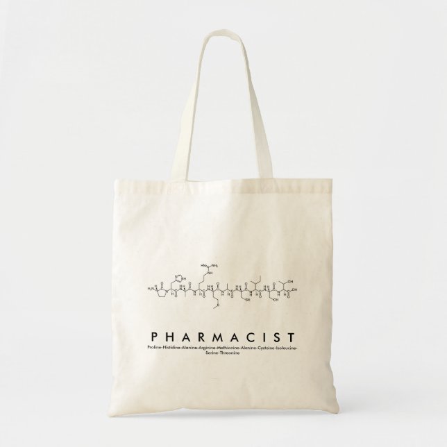 Bolso del nombre del péptido del farmacéutico (Frente)