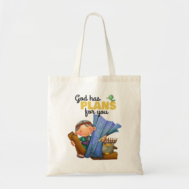 Bolso del paño de Noah del verso de la biblia (Frente)