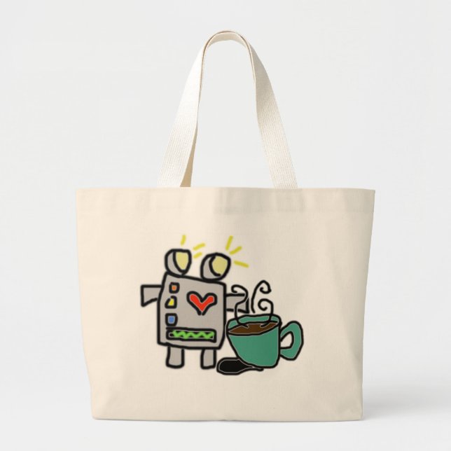 Bolso del robot y de café (Frente)