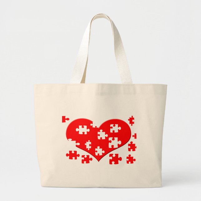 Bolso del rompecabezas del corazón (Frente)