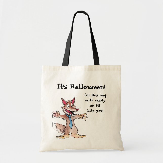 Bolso del truco o de la invitación del hombre lobo (Frente)