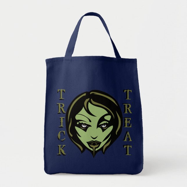 Bolso del zombi de Halloween de la bolsa de asas (Frente)
