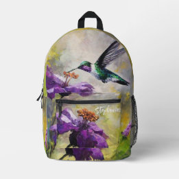 Bolso escolar de colibrí personalizado, Naturaleza