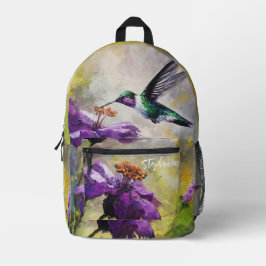 Bolso escolar de colibrí personalizado, Naturaleza