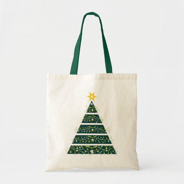 Bolso estacional del árbol de navidad verde del (Frente)