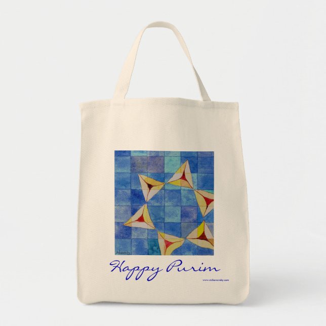 Bolso feliz de Purim - grande para Shalach Manot (Frente)