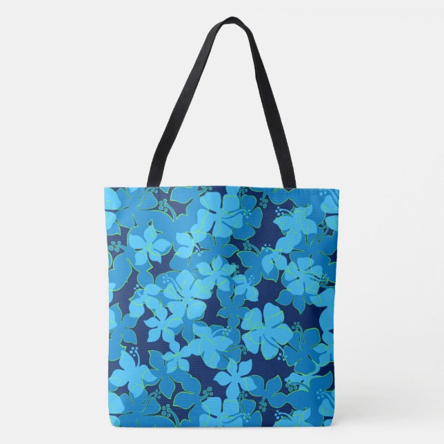 Bolso floral de la playa de Camo del hibisco (Anverso)