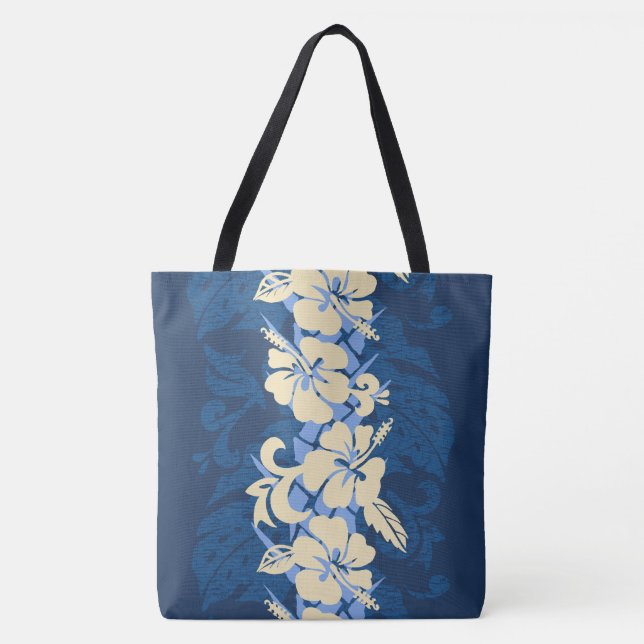 Bolso floral de la playa del hibisco hawaiano de (Anverso)
