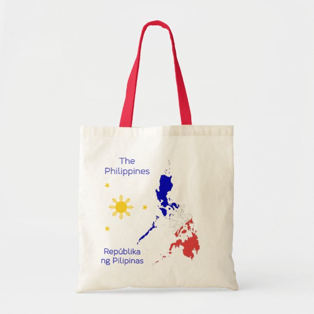 Bolso gráfico de la lona del mapa de Filipinas (Frente)