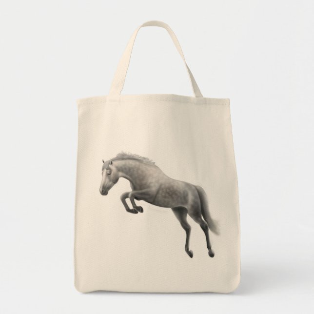 Bolso gris de salto del caballo (Frente)