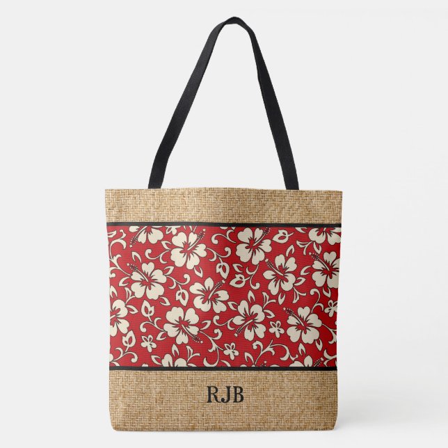 Bolso hawaiano de la playa del monograma del (Anverso)