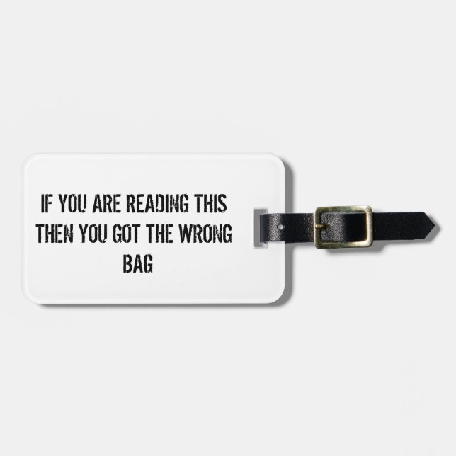 ¡BOLSO INCORRECTO! etiqueta (Frente Horizontal)