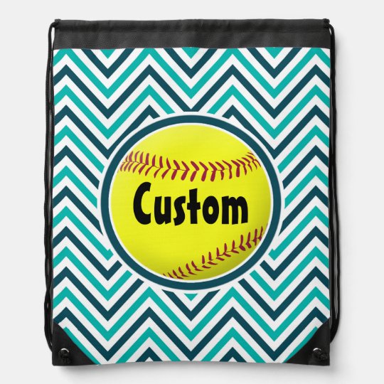 Bolso lindo del softball del trullo de la mochilas con cordón ajustable