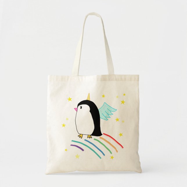 Bolso mágico de Uniguin del pingüino del unicornio (Frente)