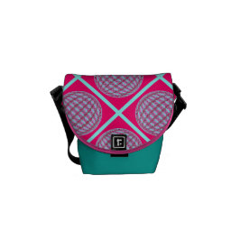 Bolso Messenger Diseño brillante w/Monogram del rosa/del globo del