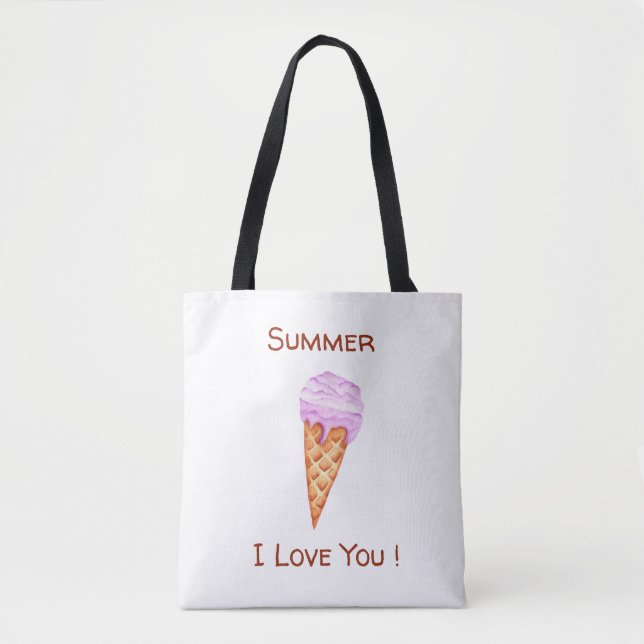 Bolso Minimalista Helado Te Amo (Anverso)
