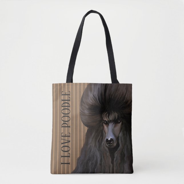 Bolso negro del arte del caniche (Anverso)