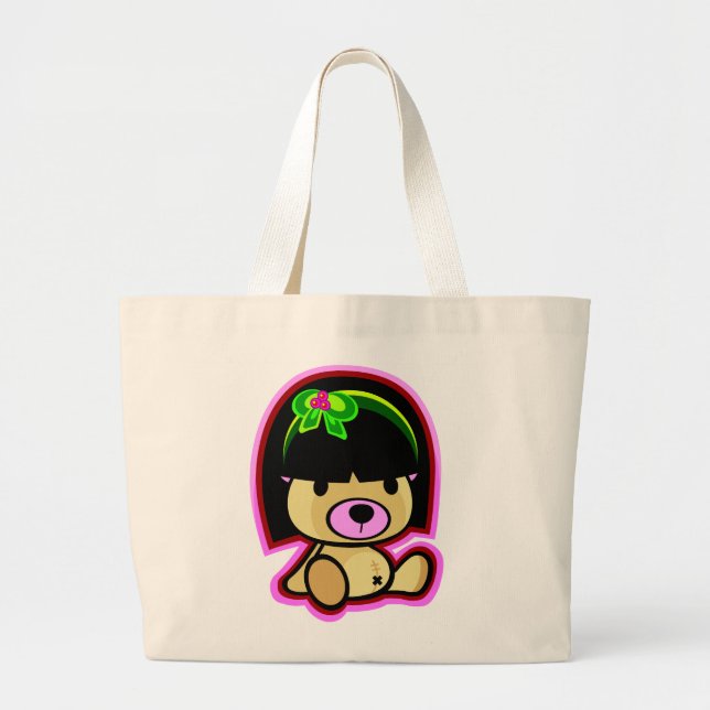 Bolso oriental lindo del estilo de Kawaii del oso (Frente)