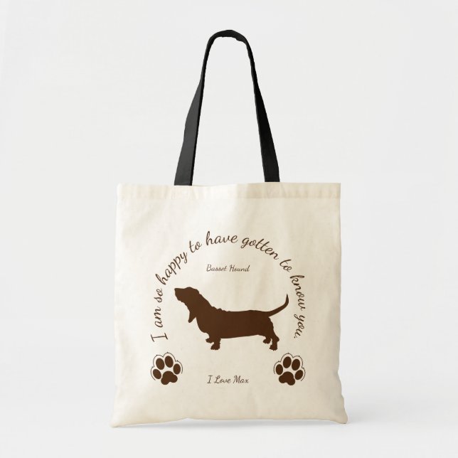 Bolso original del Basset Hound para usted y su pe (Frente)
