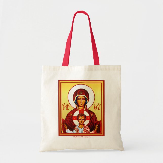 Bolso ortodoxo del icono de Theotokos (Frente)