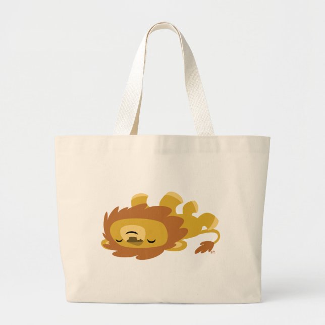 Bolso perezoso del león del dibujo animado lindo (Frente)