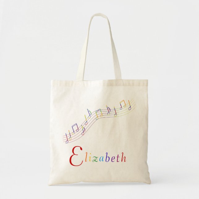 Bolso personalizado arco iris de la música (Frente)