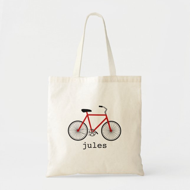 Bolso personalizado bicicleta roja (Frente)
