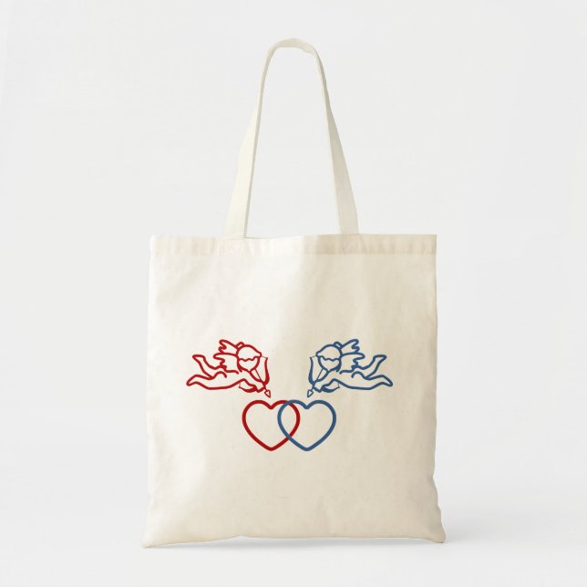 Bolso personalizado de Cupid Strikes TWICE - elegi (Frente)