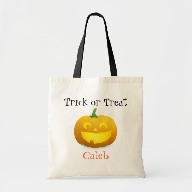 Bolso personalizado de Halloween del truco o de la (Frente)