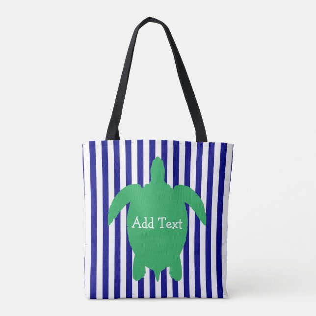 Bolso personalizado de la playa de la tortuga de (Reverso)