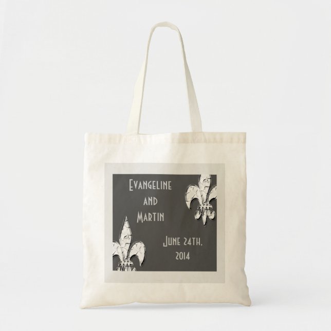 Bolso personalizado del recuerdo de la flor de lis (Frente)