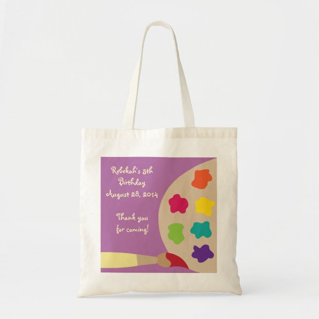 Bolso personalizado paleta del arte - púrpura (Frente)