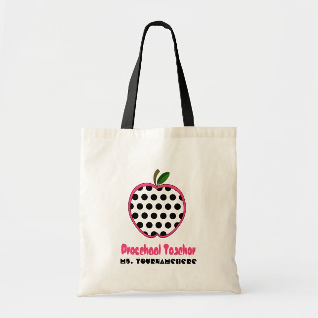 Bolso preescolar del profesor - lunar Apple (Frente)