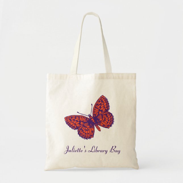 Bolso púrpura y anaranjado de la mariposa del (Frente)