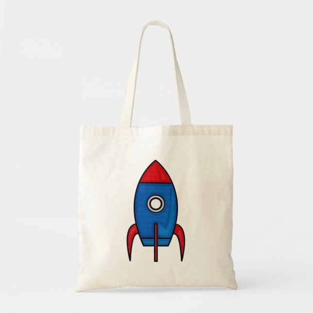 Bolso retro de Rocket de espacio del dibujo (Frente)