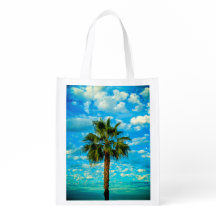 Bolso reutilizable con la imagen del cielo azul de