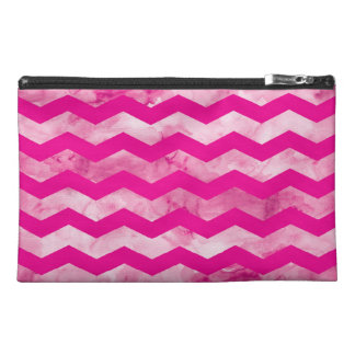 Bolso rosado de la cremallera de Chevron de la