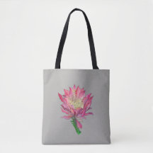 Bolso rosado del estampado de flores del cactus de