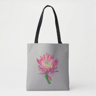 Bolso rosado del estampado de flores del cactus de