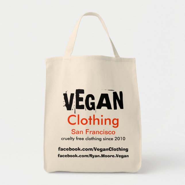 Bolso SFG del promo de la ropa del VEGANO (Frente)